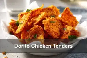 Dorito Chicken Tenders: Crispy & Flavorful Recipe Dorito Chicken Tenders golden crunchy coating served on white napkin with glass of water