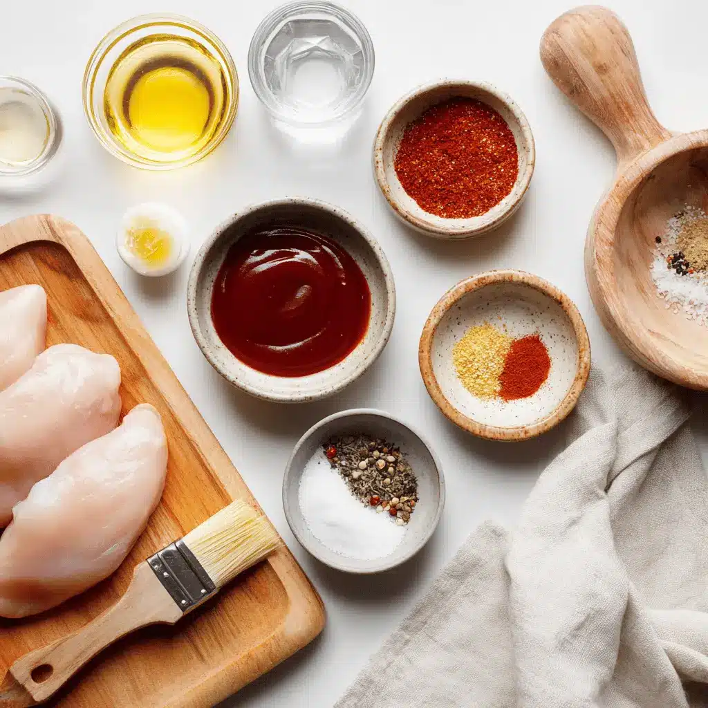 Air Fryer BBQ Chicken Breast: Juicy and Flavorful! 2 Air Fryer BBQ Chicken Breast beautifully plated on white napkin with clear water and warm light