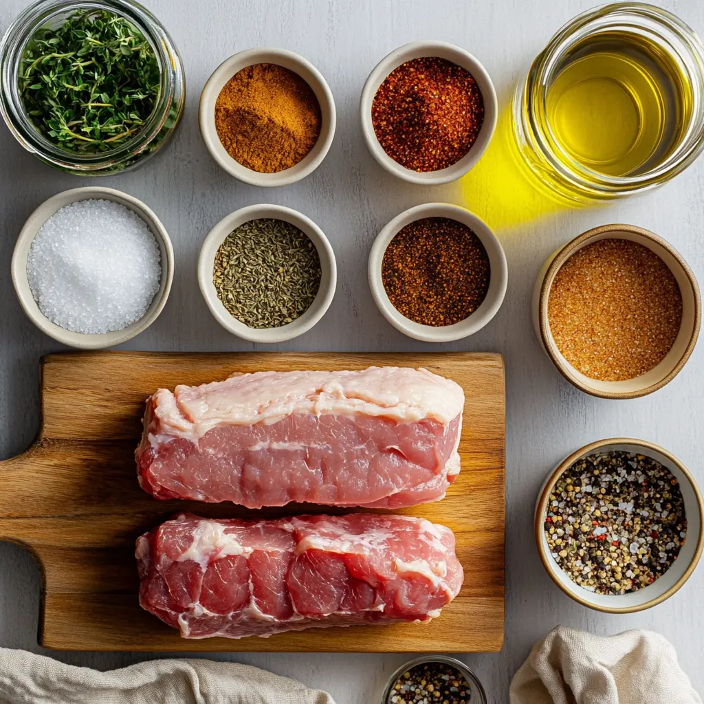 Air Fryer Pork Tenderloin Tested Recipe for Amazing Flavor 3 AIR FRYER PORK TENDERLOIN golden crust plated on white cloth with clear glass of water warm light