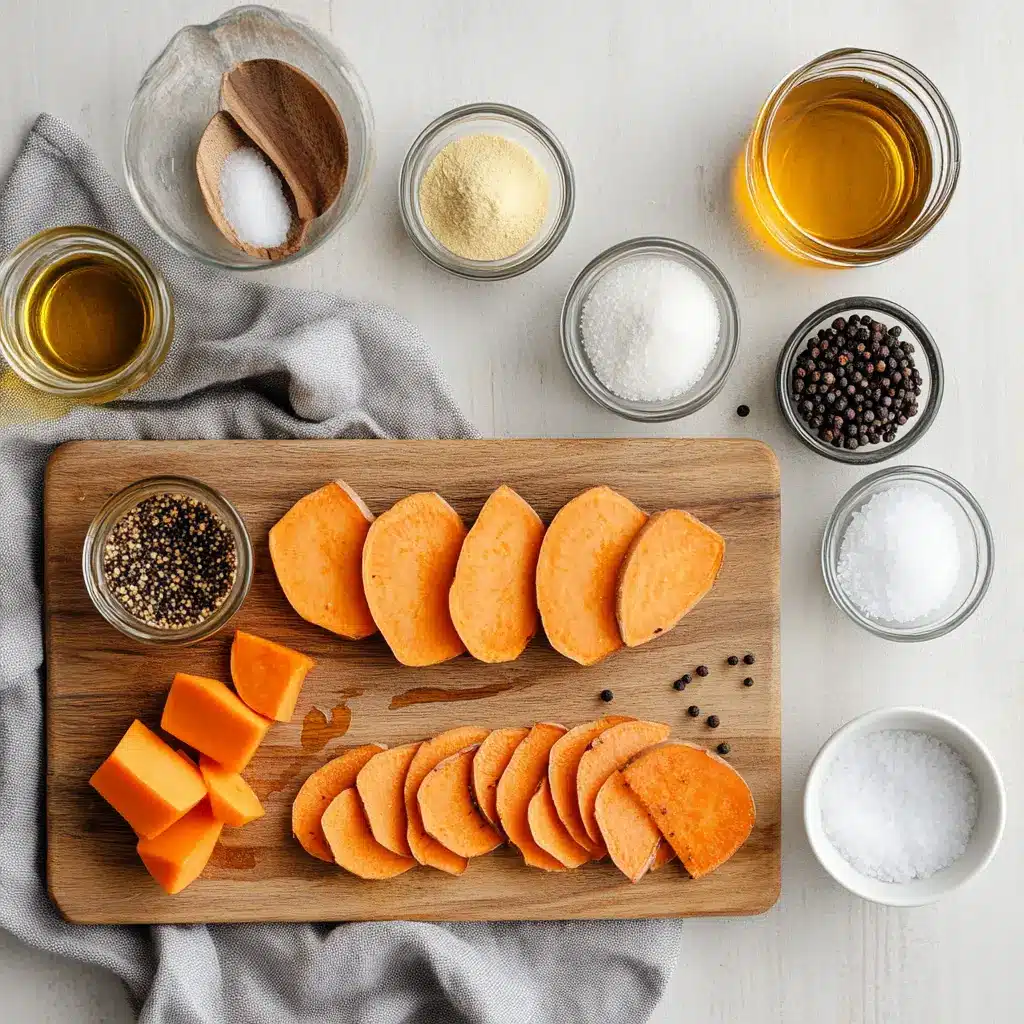 Crispy Smashed Sweet Potatoes: Easy and Irresistible Recipe 3 CRISPY SMASHED SWEET POTATOES plated on napkin with glass of water warm natural light