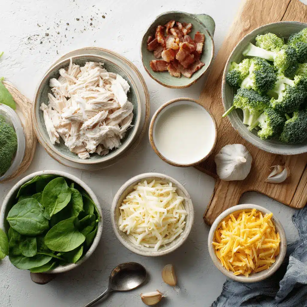 Easy Low Carb Chicken Casserole: Simple and Irresistible 3 EASY LOW CARB CHICKEN CASSEROLE rich chicken bacon broccoli bake styled for blog hero image