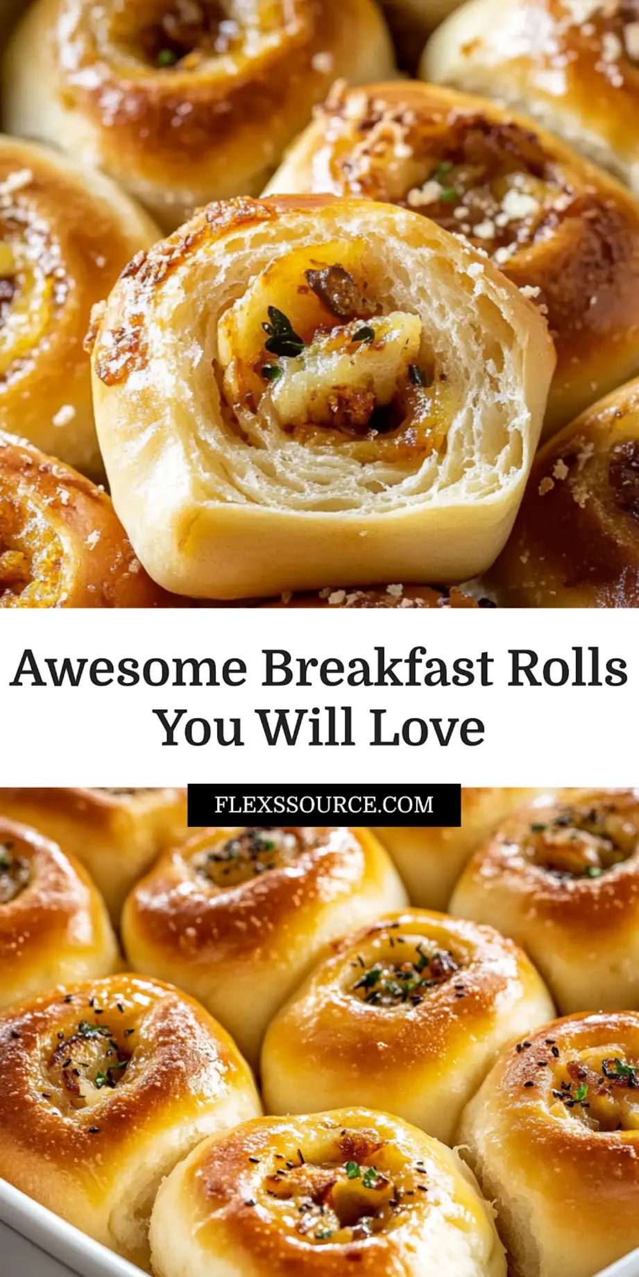 Breakfast Rolls: Irresistibly Delicious and Simple 3 BREAKFAST ROLLS centered hero view, clean and uncluttered_pin