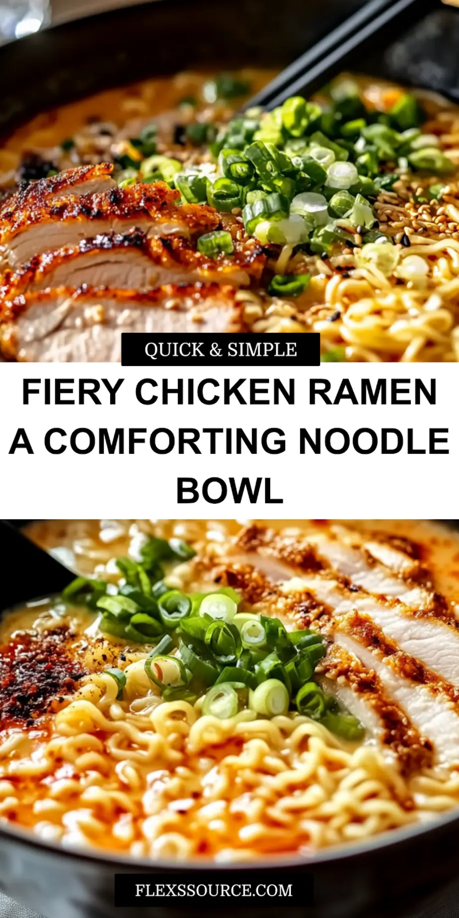 Fiery Chicken Ramen A Comforting Noodle Bowl Recipe Delight 3 FIERY CHICKEN RAMEN A COMFORTING NOODLE BOWL with spicy chicken creamy sauce soft eggs and nori_pin