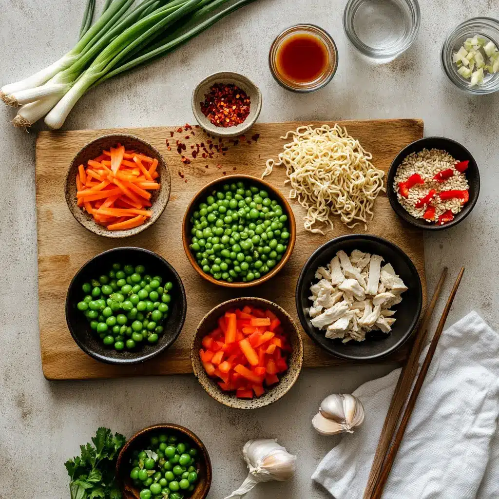 Quick & Tasty Chicken Ramen Stir Fry: Easy Irresistible Dish 2 QUICK TASTY CHICKEN RAMEN STIR FRY in a warm plated close-up with glass of water