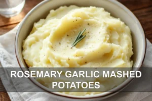 ROSEMARY GARLIC MASHED POTATOES creamy Yukon Gold mash topped with rosemary and cracked pepper