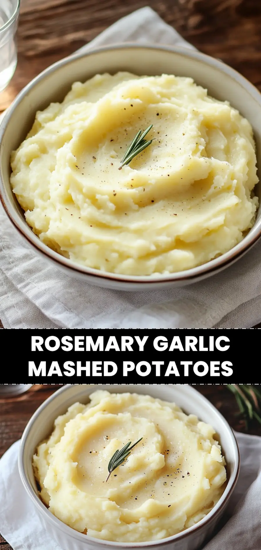 ROSEMARY GARLIC MASHED POTATOES creamy Yukon Gold mash topped with rosemary and cracked pepper_pin