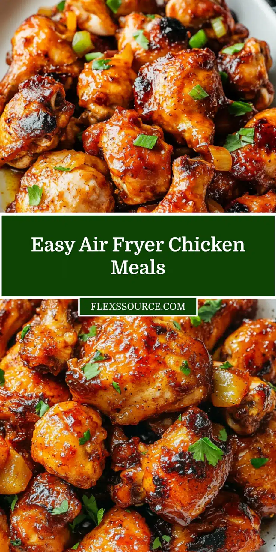 Pinterest graphic for Homemade Air Fryer Sweet and Sour Chicken recipe, showcasing crispy chicken and colorful vegetables.