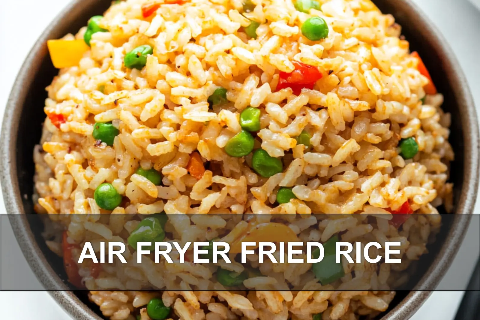 AIR FRYER FRIED RICE centered hero view, clean and uncluttered