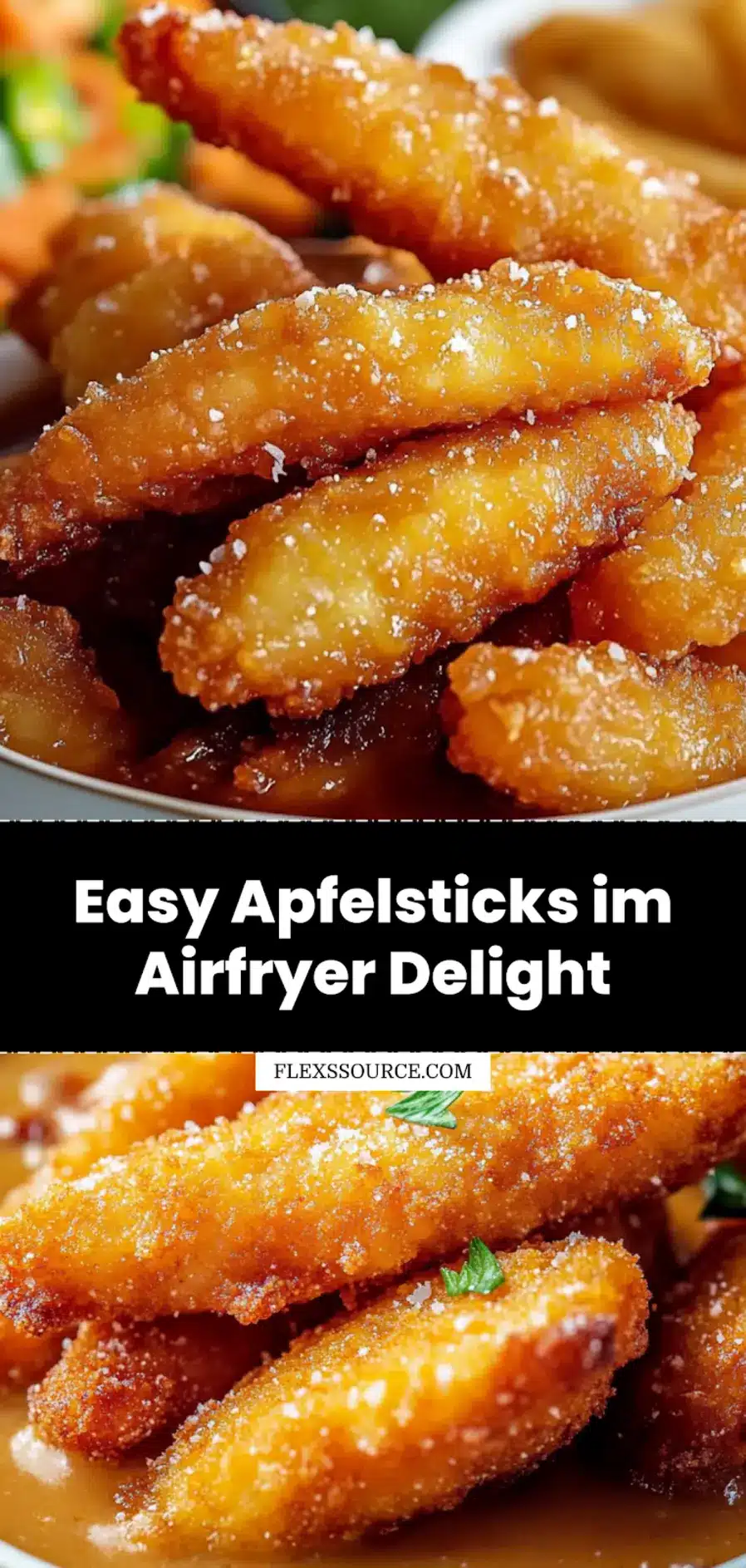 Apfelsticks im Airfryer: Delicious Quick Recipe Guide 3 APFELSTICKS IM AIRFRYER centered hero view, clean and uncluttered_pin