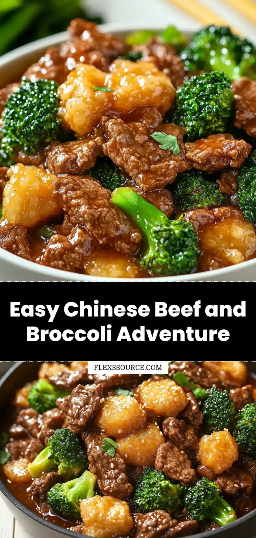 Chinese Beef and Broccoli One Pan Take-Out: Best and Tasty Recipe 3 CHINESE BEEF AND BROCCOLI ONE PAN TAKEOUT centered hero view, clean and uncluttered_pin