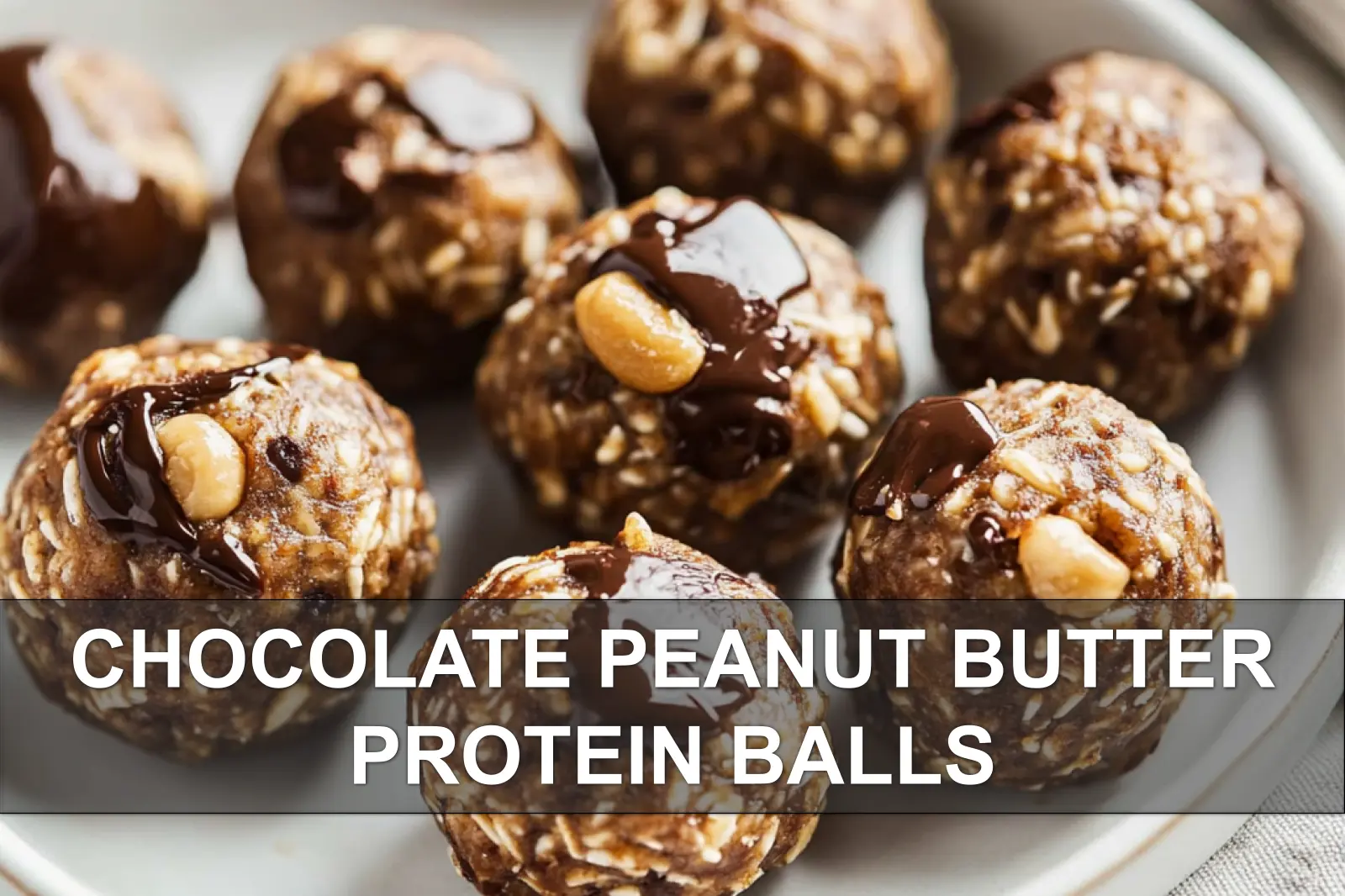 18 High Protein Recipes: Easy & Delicious Meal Ideas 16 Simple chocolate peanut butter protein balls made with rolled oats and honey.