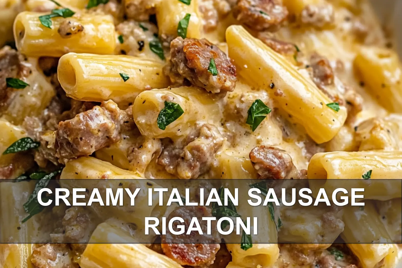 Creamy Italian Sausage Rigatoni: The Ultimate Comfort 4 CREAMY ITALIAN SAUSAGE RIGATONI centered hero view, clean and uncluttered