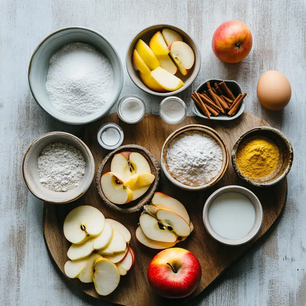 AIR FRYER APPLE FRITTERS centered hero view, clean and uncluttered