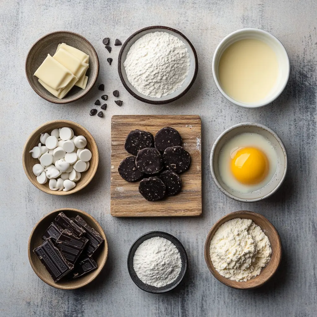 COOKIES AND CREAM COOKIE RECIPE centered hero view, clean and uncluttered