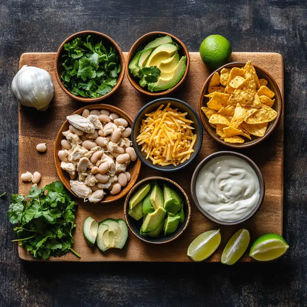 White Bean Chicken Chili: Easy and Comforting Recipe 2 WHITE BEAN CHICKEN CHILI centered hero view, clean and uncluttered