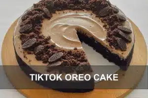 TIKTOK OREO CAKE centered hero view, clean and uncluttered