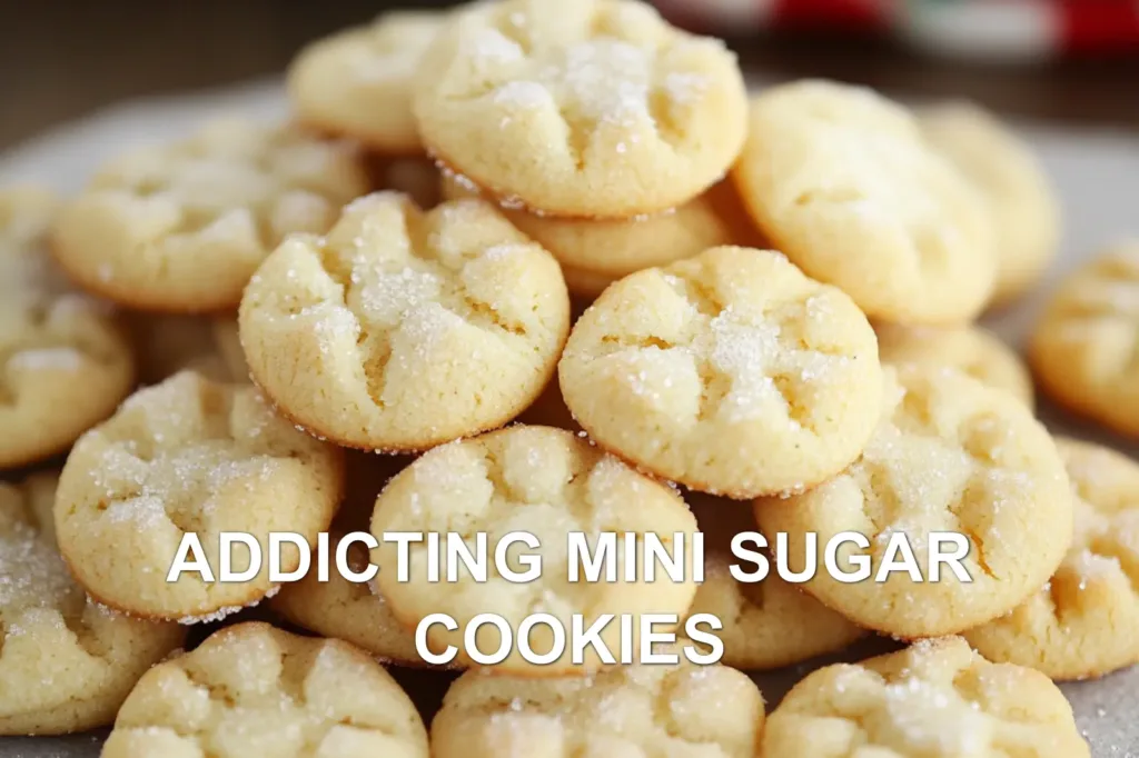 ADDICTING MINI SUGAR COOKIES centered hero view, clean and uncluttered