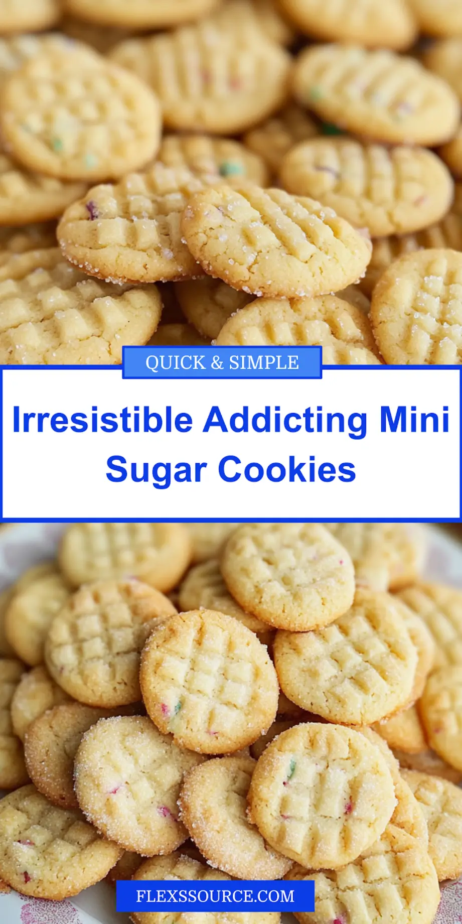 Addicting Mini Sugar Cookies alternative view, clean and uncluttered pin