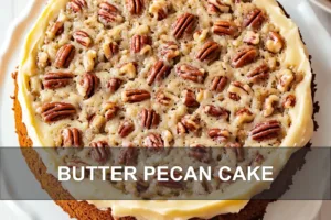 BUTTER PECAN CAKE centered hero view, clean and uncluttered