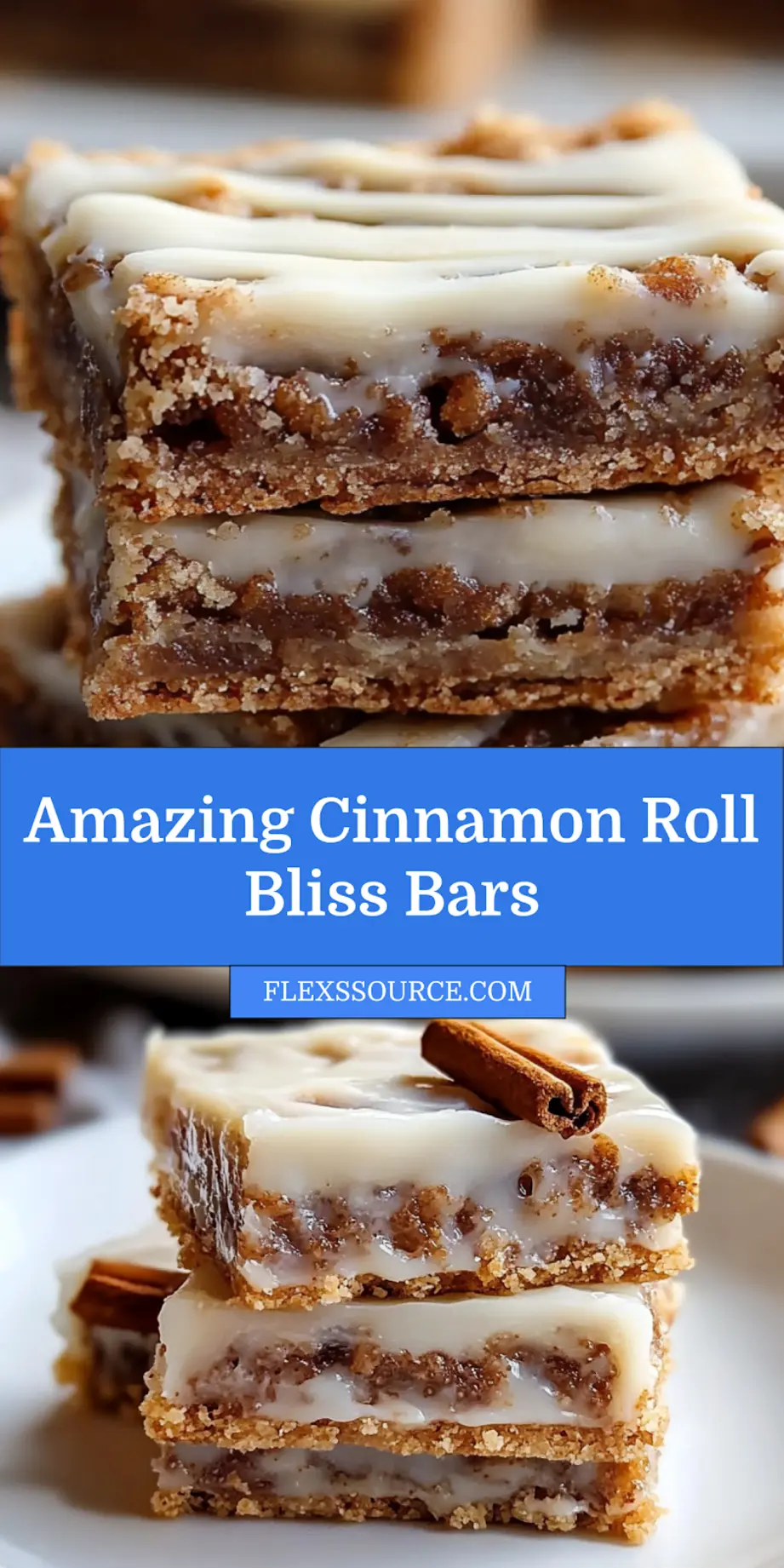 Try Cinnamon Roll Bliss Bars: Easy and irresistible 4 Close-up of Cinnamon Roll Bliss Bars highlighting layers and frosting
