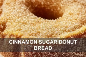 CINNAMON SUGAR DONUT BREAD centered hero view, clean and uncluttered