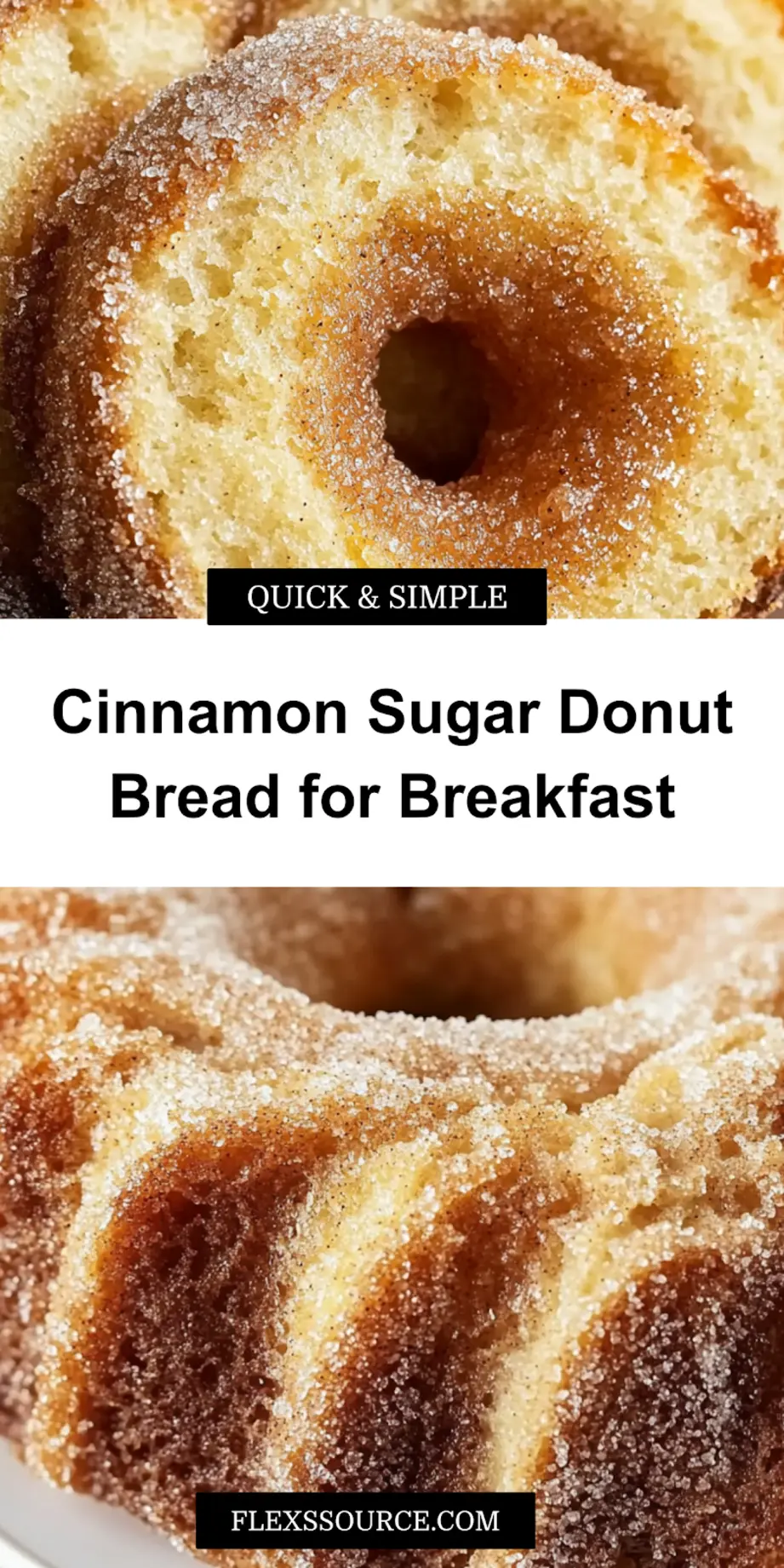 Cinnamon Sugar Donut Bread finished loaf, golden and soft, ready to serve