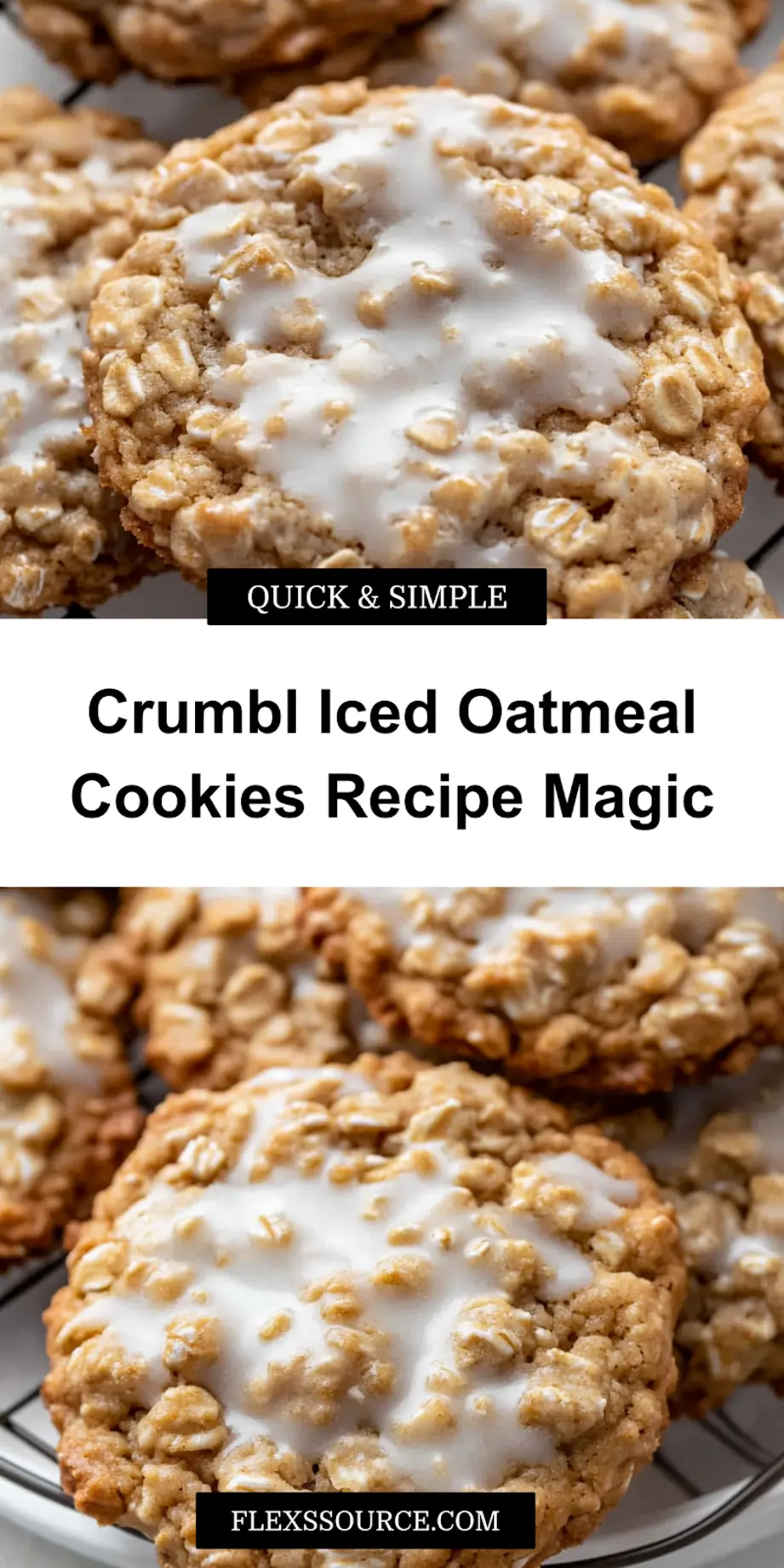 Crumbl Iced Oatmeal Cookies beautifully presented on a plate