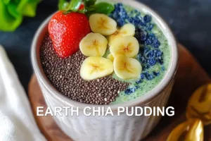 EARTH CHIA PUDDING centered hero view, clean and uncluttered