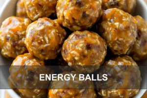 ENERGY BALLS centered hero view, clean and uncluttered