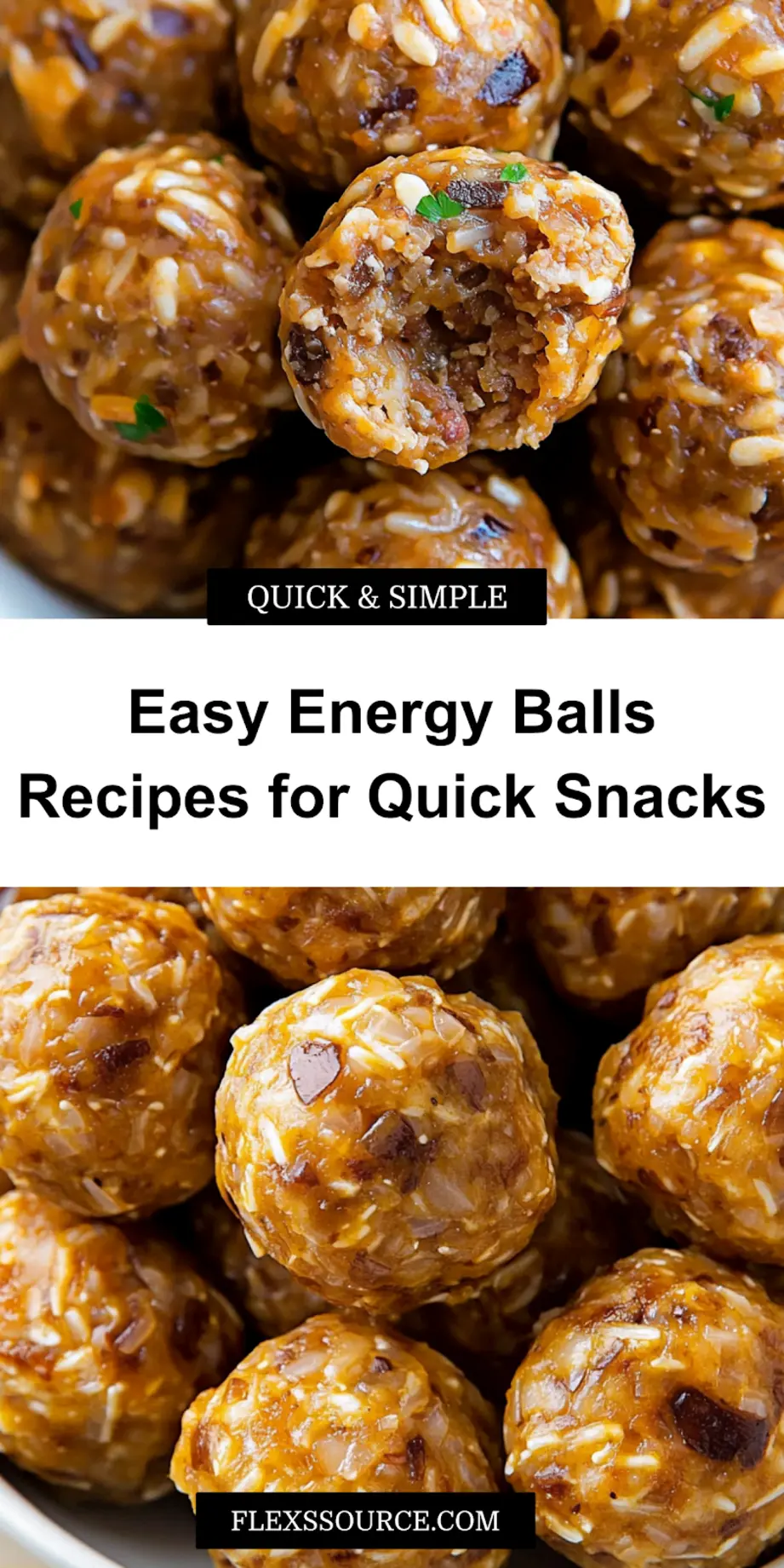 Energy balls close-up view