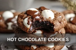 HOT CHOCOLATE COOKIES centered hero view, clean and uncluttered