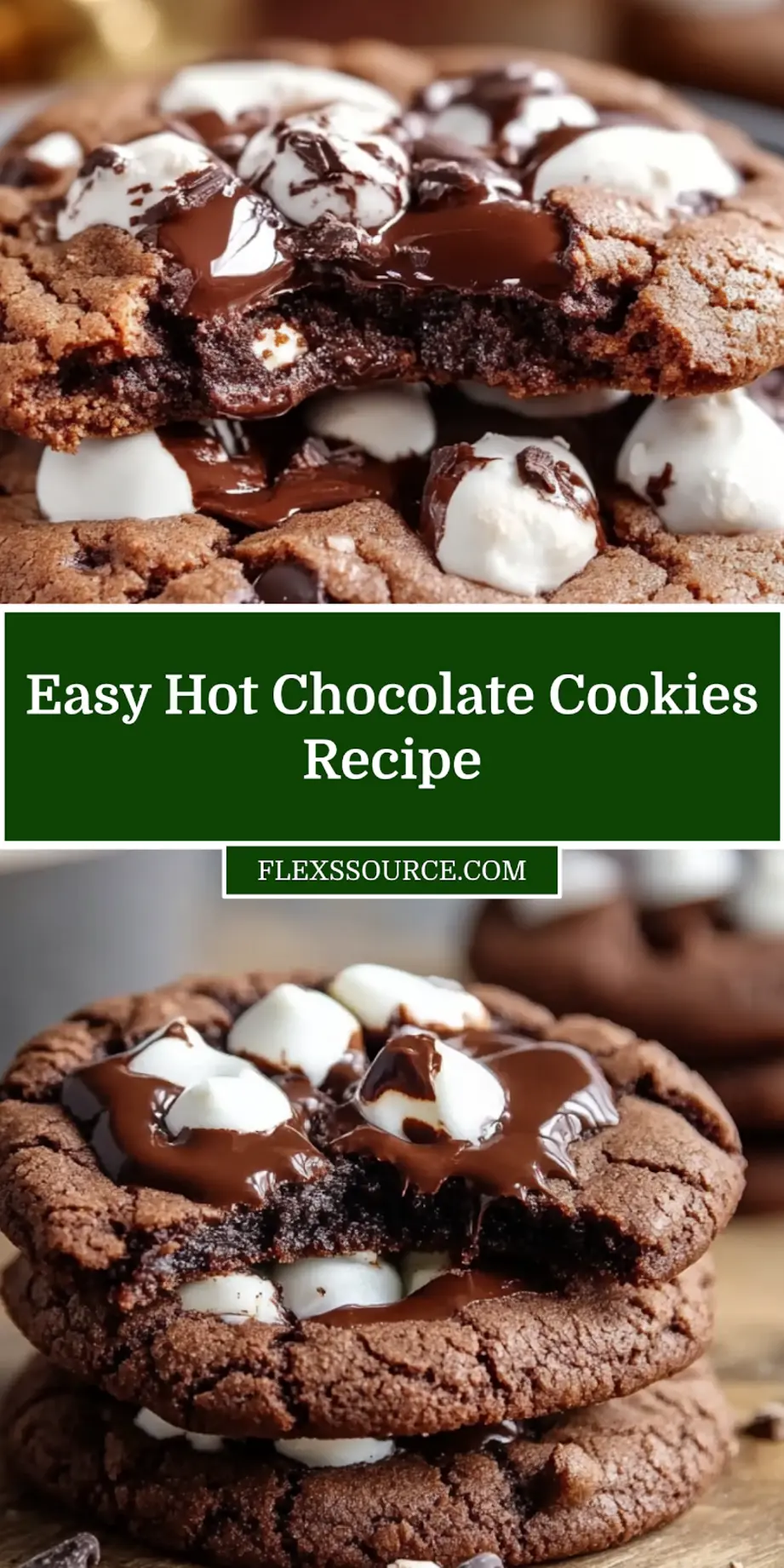 Hot Chocolate Cookies: Deliciously Gooey Peppermint Treat 4 Close-up of hot chocolate cookies with mini marshmallows and chocolate chips