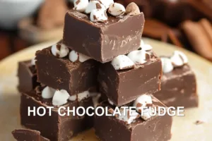 HOT CHOCOLATE FUDGE centered hero view, clean and uncluttered