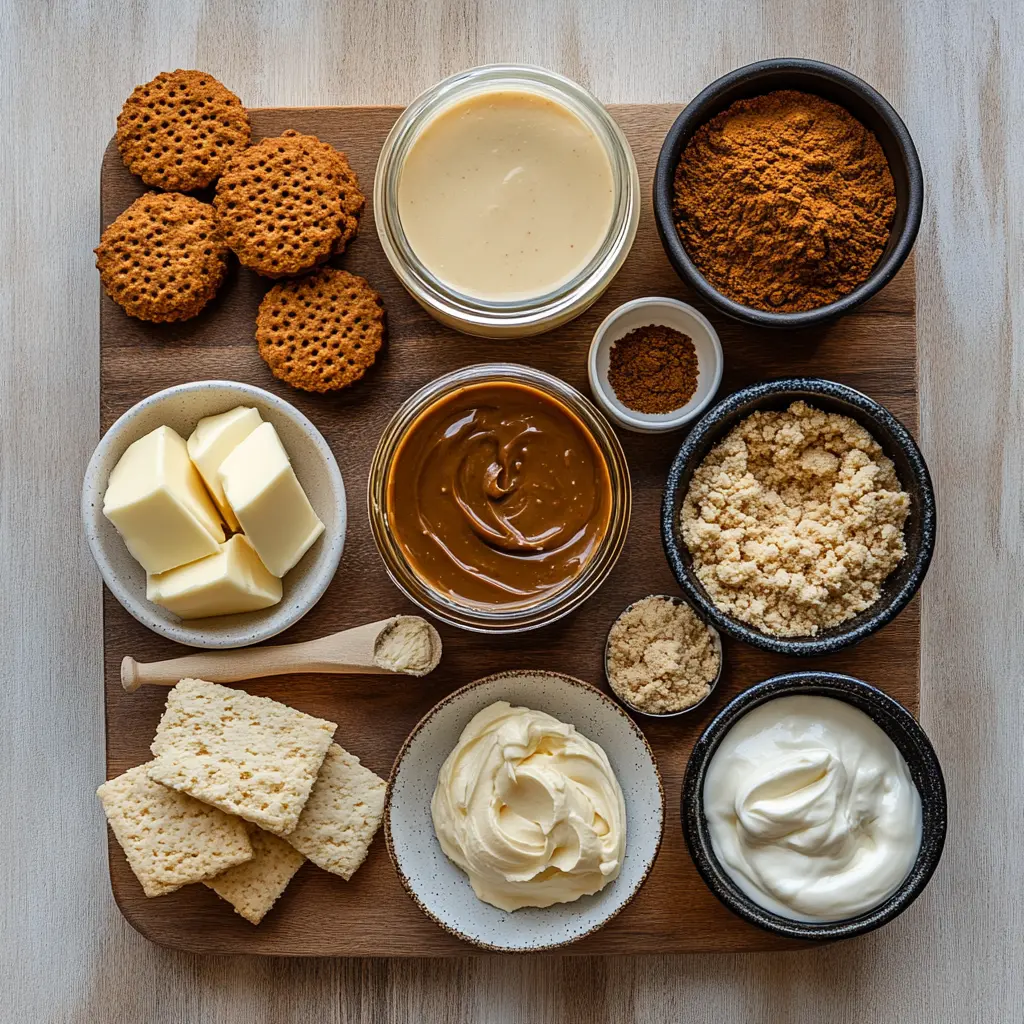 How to Make Biscoff Cheesecake at Home Quickly 3 A decadent No-Bake Biscoff Cheesecake, rich and creamy, adorned with crushed cookies and a glossy Biscoff drizzle.