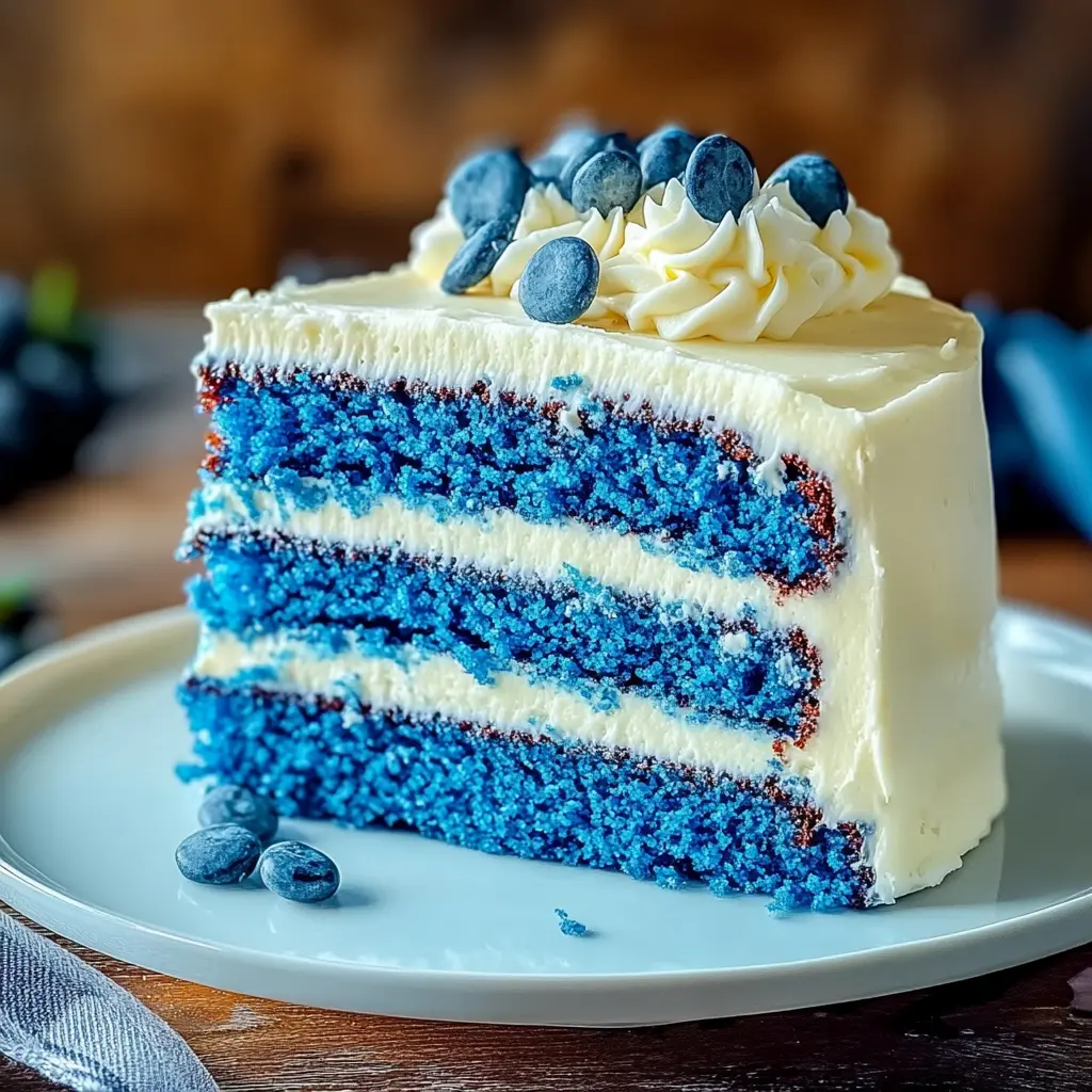 Ingredients for blue velvet cake with cream cheese frosting displayed clearly on a clean surface