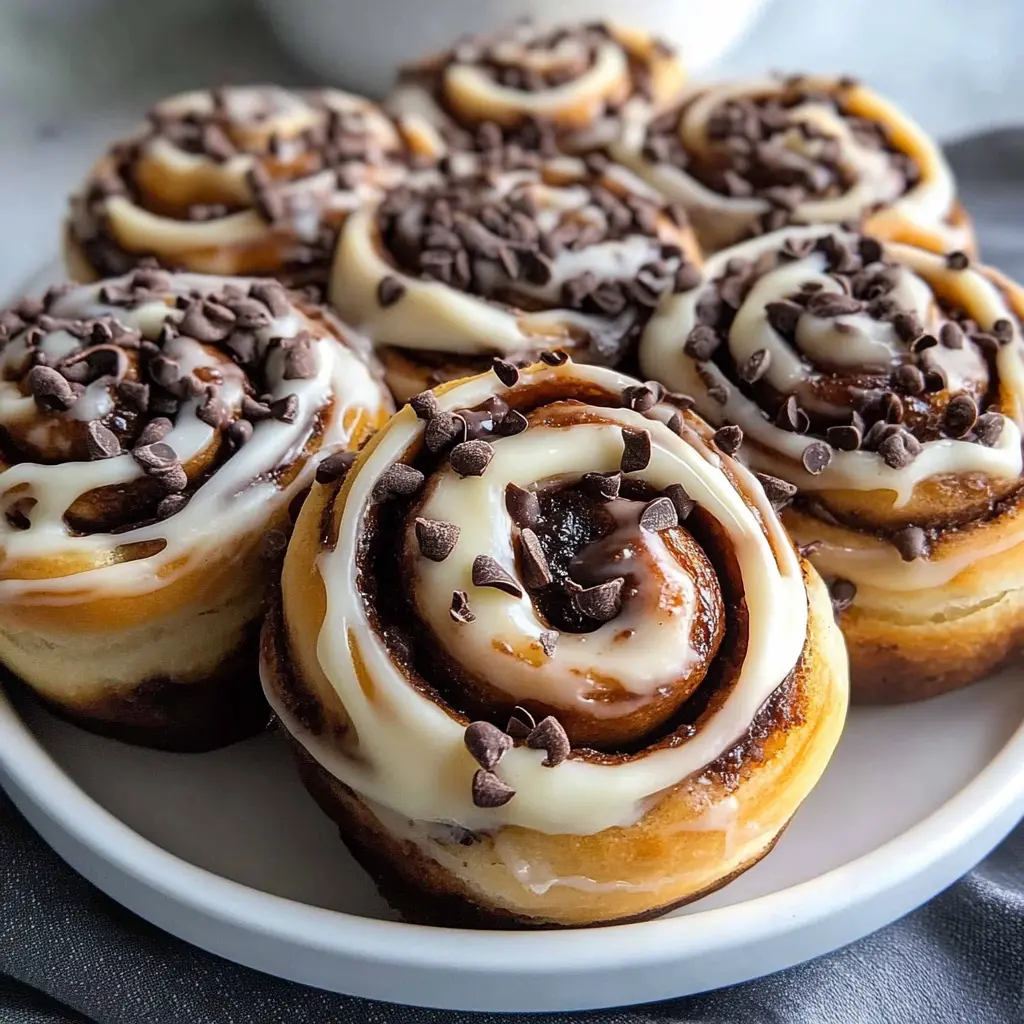 Ingredients for chocolate cinnamon rolls arranged neatly