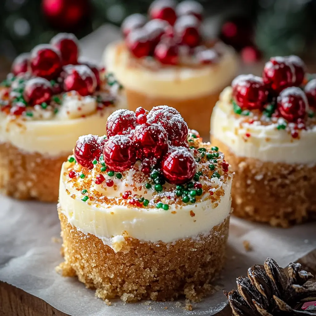 Mini Christmas Cheesecakes ingredients displayed neatly on a clean surface