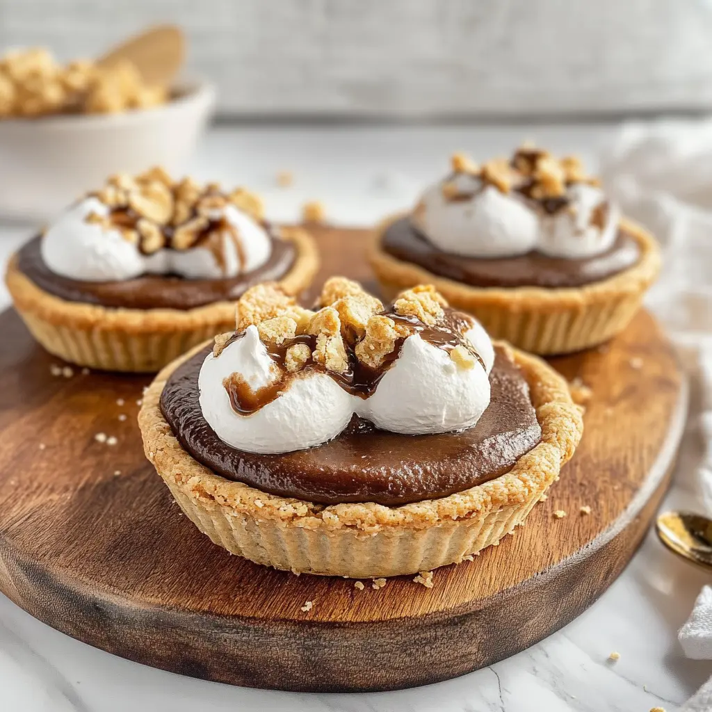 Mini S'mores Pies ingredients displayed neatly on a clean surface