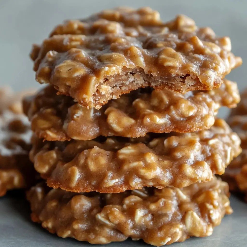 Simple No Bake Sweet Salty Oatmeal Cookies Recipe 3 Ingredients for No Bake Sweet Salty Oatmeal Cookies displayed neatly