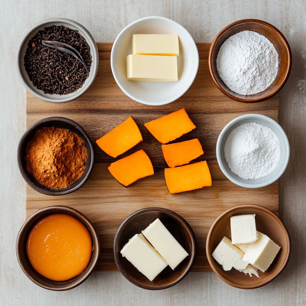 PUMPKIN LAYER CAKE DESSERTS centered hero view, clean and uncluttered