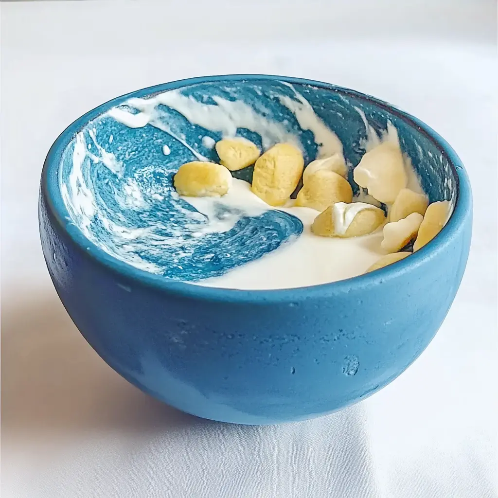 Rolling Ocean Nice Cream Bowl ingredients displayed in a clean, uncluttered layout