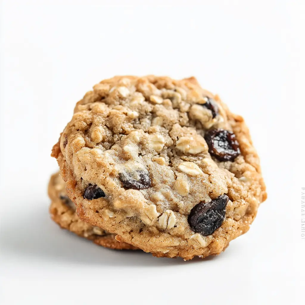 Soft chewy oatmeal raisin cookie ingredients laid out neatly