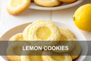 LEMON COOKIES centered hero view, clean and uncluttered