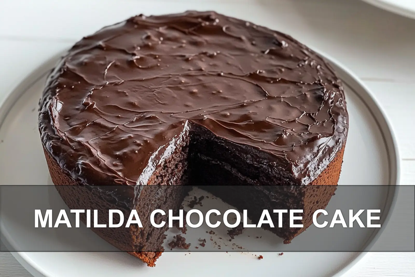 MATILDA CHOCOLATE CAKE centered hero view, clean and uncluttered