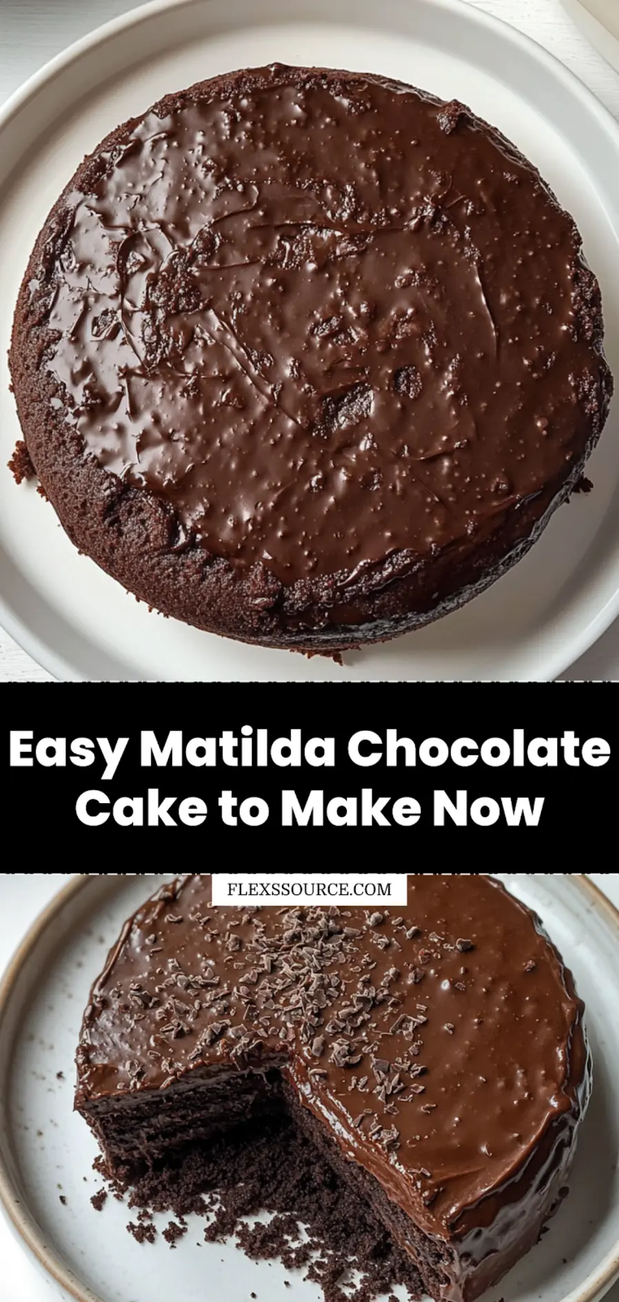 MATILDA CHOCOLATE CAKE centered hero view, clean and uncluttered_pin