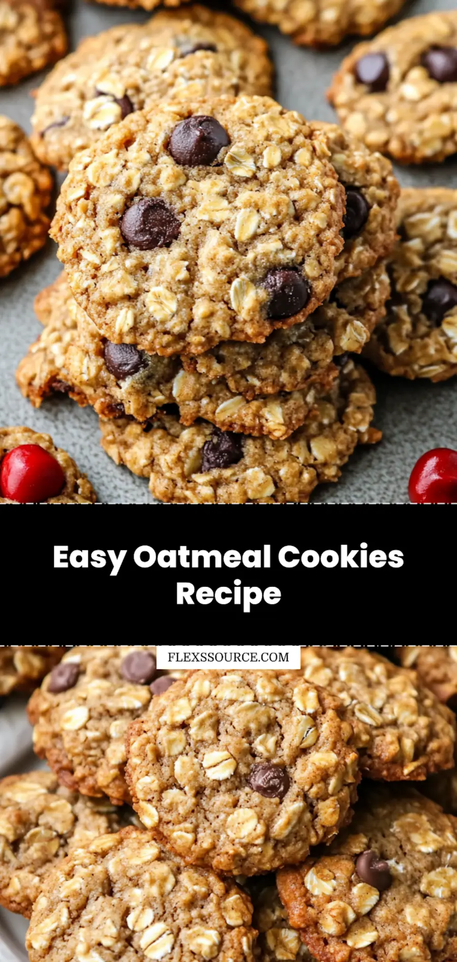 Air fryer baked oatmeal cookies, soft and chewy, arranged neatly