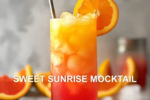 SWEET SUNRISE MOCKTAIL centered hero view, clean and uncluttered