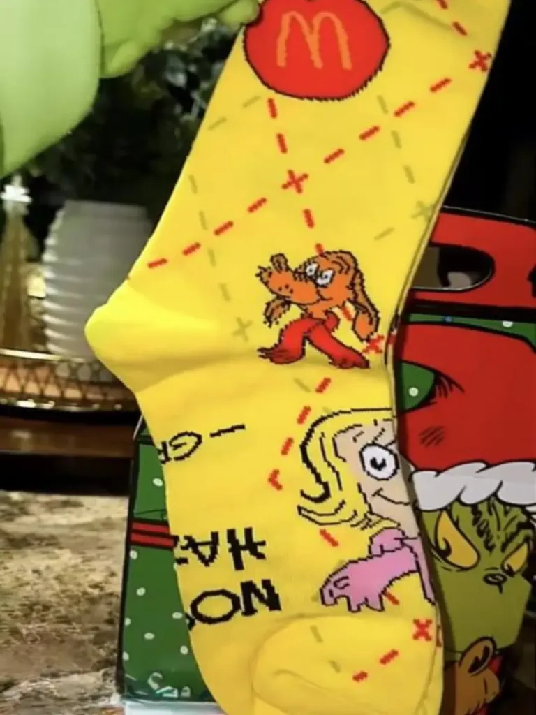 Socks mcdonalds grinch meal 2025