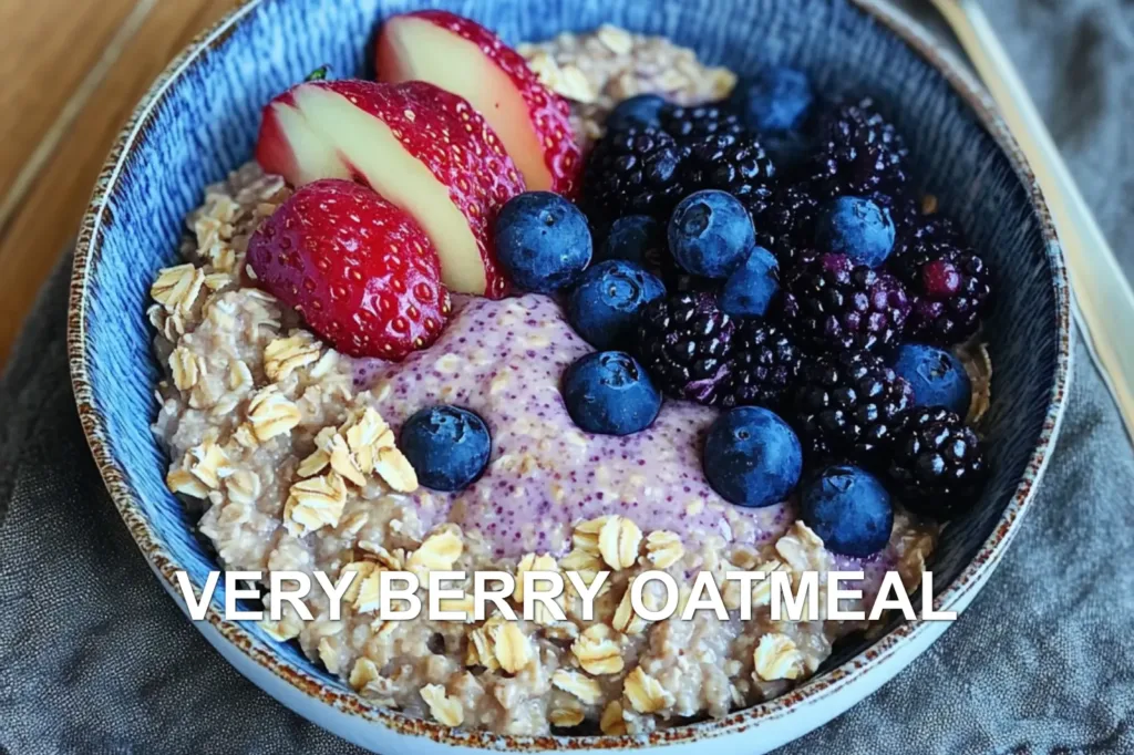 VERY BERRY OATMEAL centered hero view, clean and uncluttered