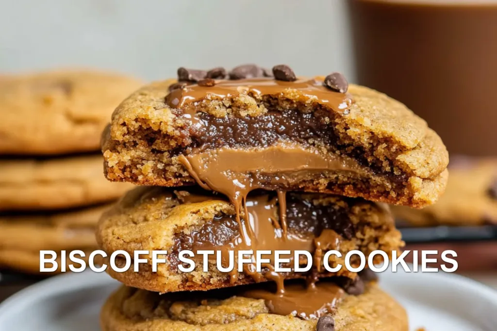 BISCOFF STUFFED COOKIES centered hero view, clean and uncluttered